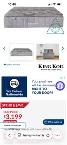 New in packaging King Koil solitaire motion mattress in Superking