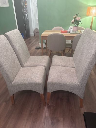 4 Dining Chairs. Newly recovered.