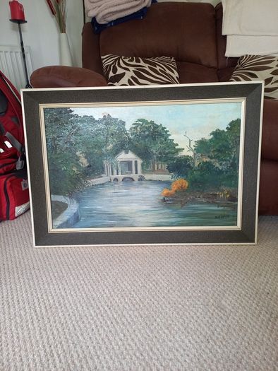 large oil painting of St  Anne's Park