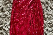 Pink sequin skirt