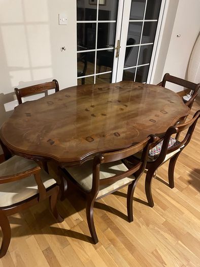 Dining room table and chairs