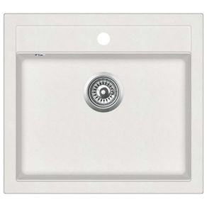 Granite Kitchen Sink Single Basin White