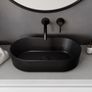 Lova Cera-Line 53 Matt Black Ceramic Countertop Washbasin Image 3