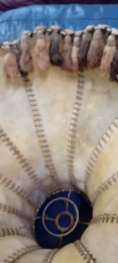 Large Vintage Cow Hide Lampshade