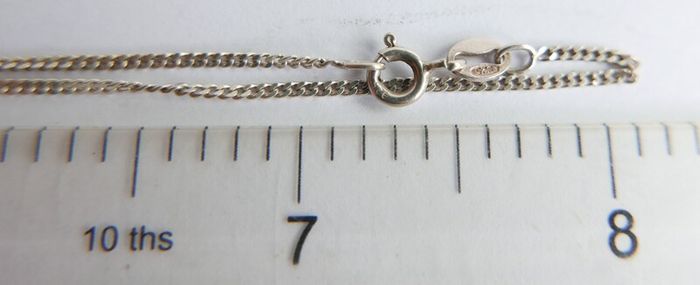 Vintage 925 Sterling Silver Cat Pendant Necklace - enamel detail