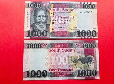 South Sudan  1000 Pounds  2020. Pick  17a  ( Uncirculated )