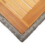 Garden Table Grey 190x90x75 cm Poly Rattan and Acacia Wood Image 5