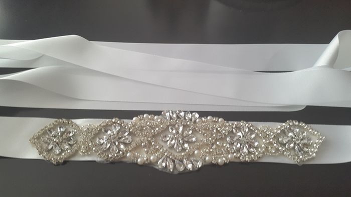 Bride's Crystal and Pearl Sash