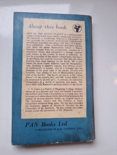 C.s. Lewis Out Of The Silent Planet 1952 Softback Pan Books