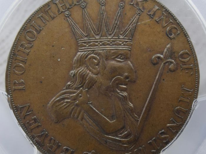 Ireland Munster Halfpenny Token PCGS MS63BN Rare this Nice