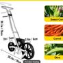 Garden Push Seeder Manual Metal Row Crop Planter with 6 Seed Plates for Vegetable Gardens Image 3
