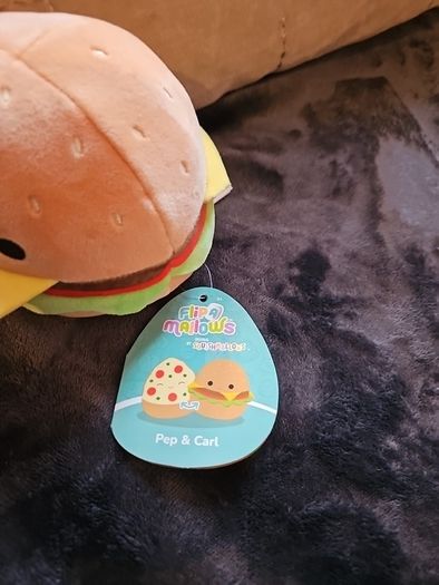 Squishmallow Carl The Cheeseburger  American fast food stuffed Animal toy new