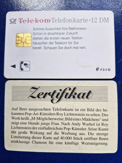 Different Country Vintage Call Cards (2 Euro Each)
