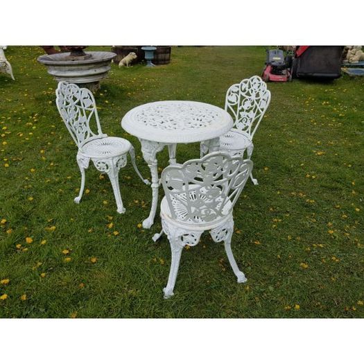 Cast Iron Garden Set x4 Ornate Style N