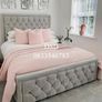 Double Bed Fabric Cream Image 3