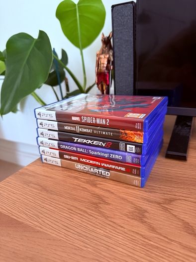 PS5 Disc Console + 2 Controllers + 6 Games
