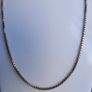 Vintage Square Box Link 9ct Rose Gold 375 Necklace L-17" - 7,27g Image 3