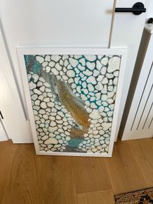 Modern Abstract Canvas in Frame (Original Artwork)