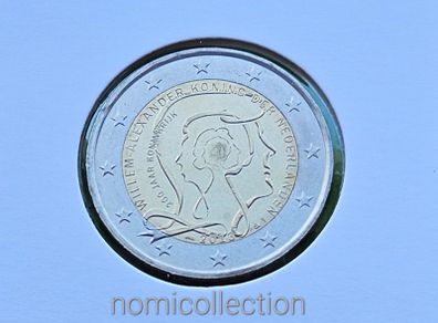 Netherlands 2013 year Uncirculated 2 Euro coin.
