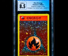 Fire Energy CGC 8.5 NM-Mint+ Graded Energize Your Game Cycle Holo Rare Graded Pokemon Card League Promo Season 3 2002 Vintage