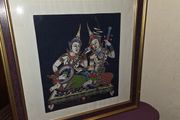 Vintage Thai Silk Painting - Framed