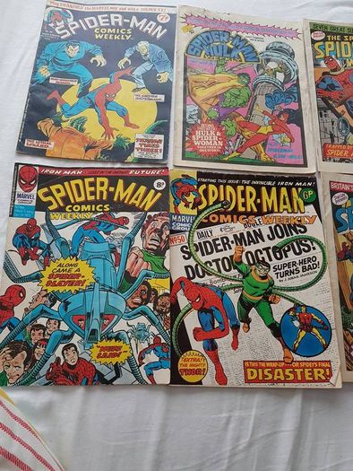 Marvel spiderman and hulk comics dates from 1974 to 1980