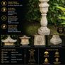 Asian Garden ornament -japanesse style pagoda on pedestal Image 2