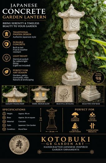 Asian Garden ornament -japanesse style pagoda on pedestal