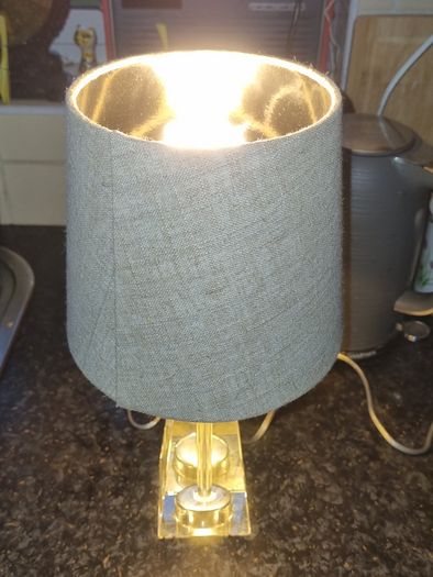 Cyprus Tapered Crystal with Shade Table Lamp