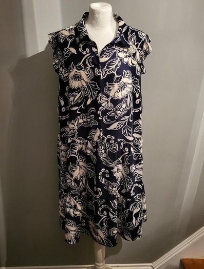 F&F navy & white sleeveless dress, Size 22