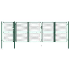 Garden Gate Steel 150x495 cm Green