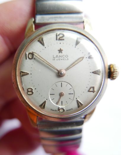 Vintage Lanco Mechanical Watch  Men's Watch Vintage SWISS Made Lanco 320 (works well and keeps time)