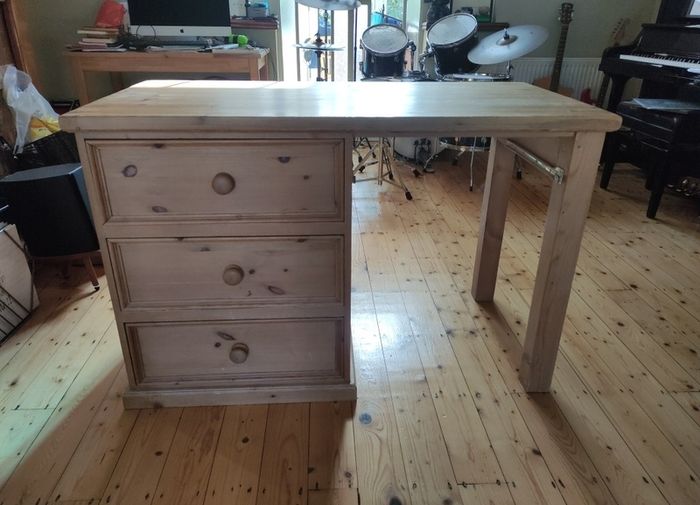 Antique pine desk.