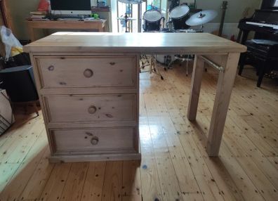 Antique pine desk.