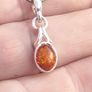 Sterling Silver Amber Pendant set Image 9
