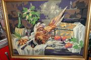 Beautiful large needlework with pheasant