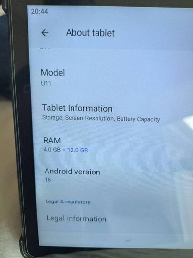 11ins tablet android 16