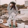 REDUCED Fab Zara Insta Famous Bloggers White Linen Blend Embroidered Trousers Size Large UK 12 New with Tags Image 6