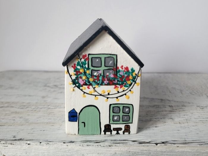 Handcrafted tiny wooden house!