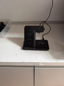 wireless phone charger with plug and cable
