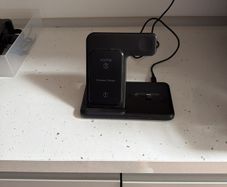 wireless phone charger with plug and cable