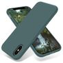 Liquid Silicone Case For iPhone XS Max Luxury Thin ShockProof Soft Phone Cover Green - FHT2IPXSMLK Image 3