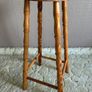 Pair of Tall Solid Pine Wooden Bar Stools Image 2