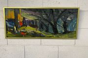 expressionistic oil on canvas signed Clarke