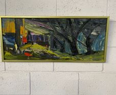 expressionistic oil on canvas signed Clarke