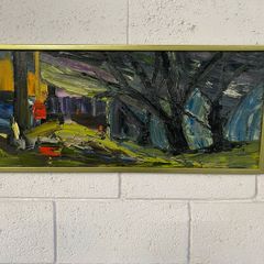 expressionistic oil on canvas signed Clarke