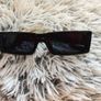 Rectangle Sunglasses Black Narrow Frame Image 9