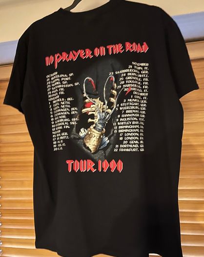 Iron Maiden No Prayer Tour t shirt