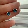 earrings pleated blue Image 3