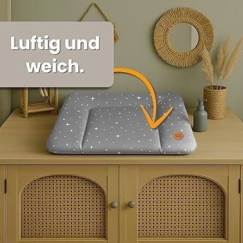 Changing pad wipeable and waterproof 75x72 cm - changing mat to place on changing table, changing top, changing dresser, or washing machine, changing mat 75 x 72 Giraffe